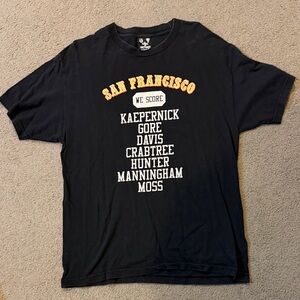 TRUE-Haight Throw Back SF 49ers Offense Graphic Tee Size Large